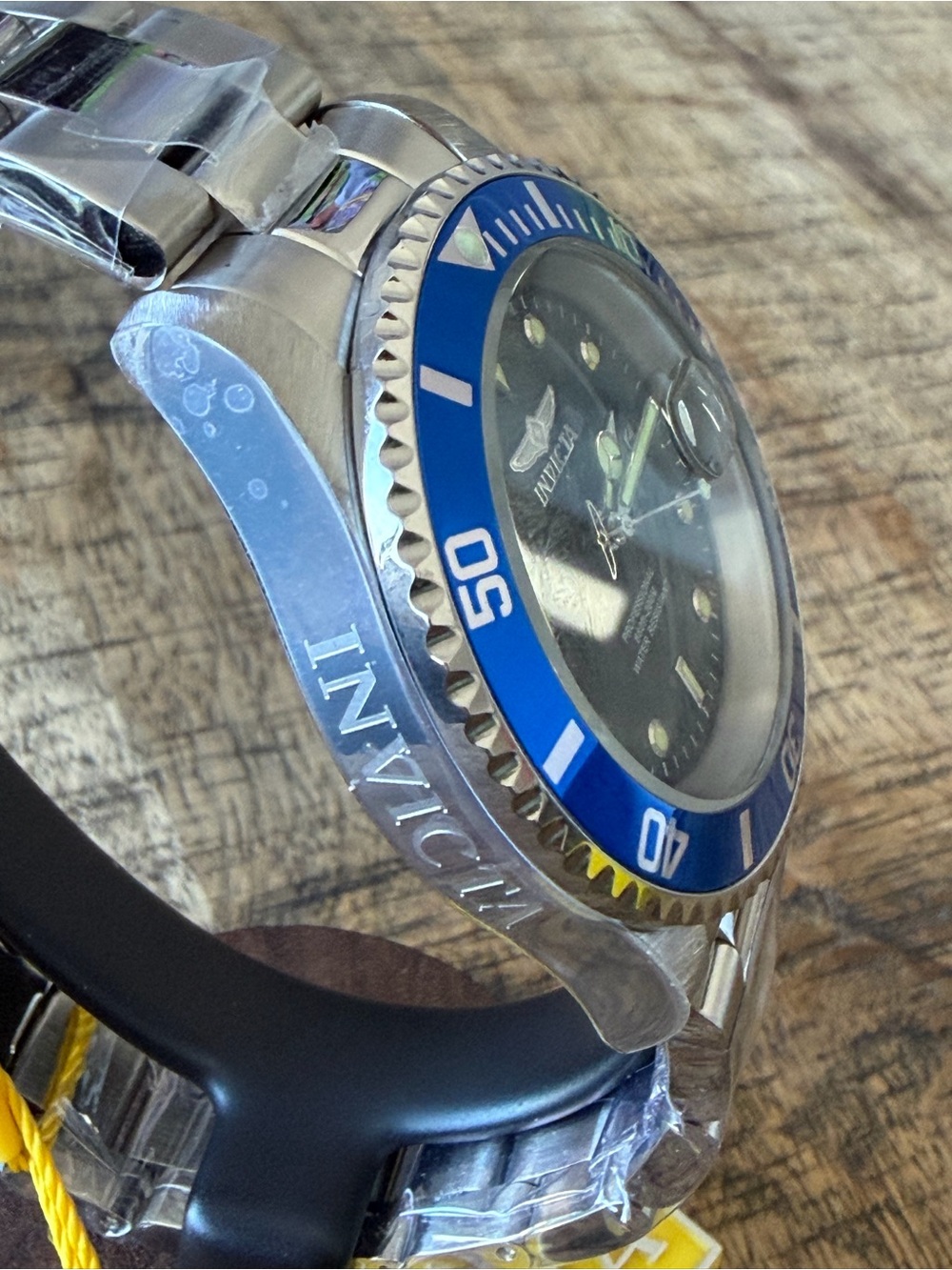 NEW Invicta Pro Diver Anchoris Blue Bezel Stainless Steel Watch 37.5mm - 200M WR - Picture 4 of 8